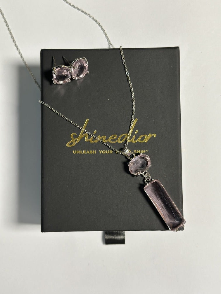 Sleek Cut Pendant Set