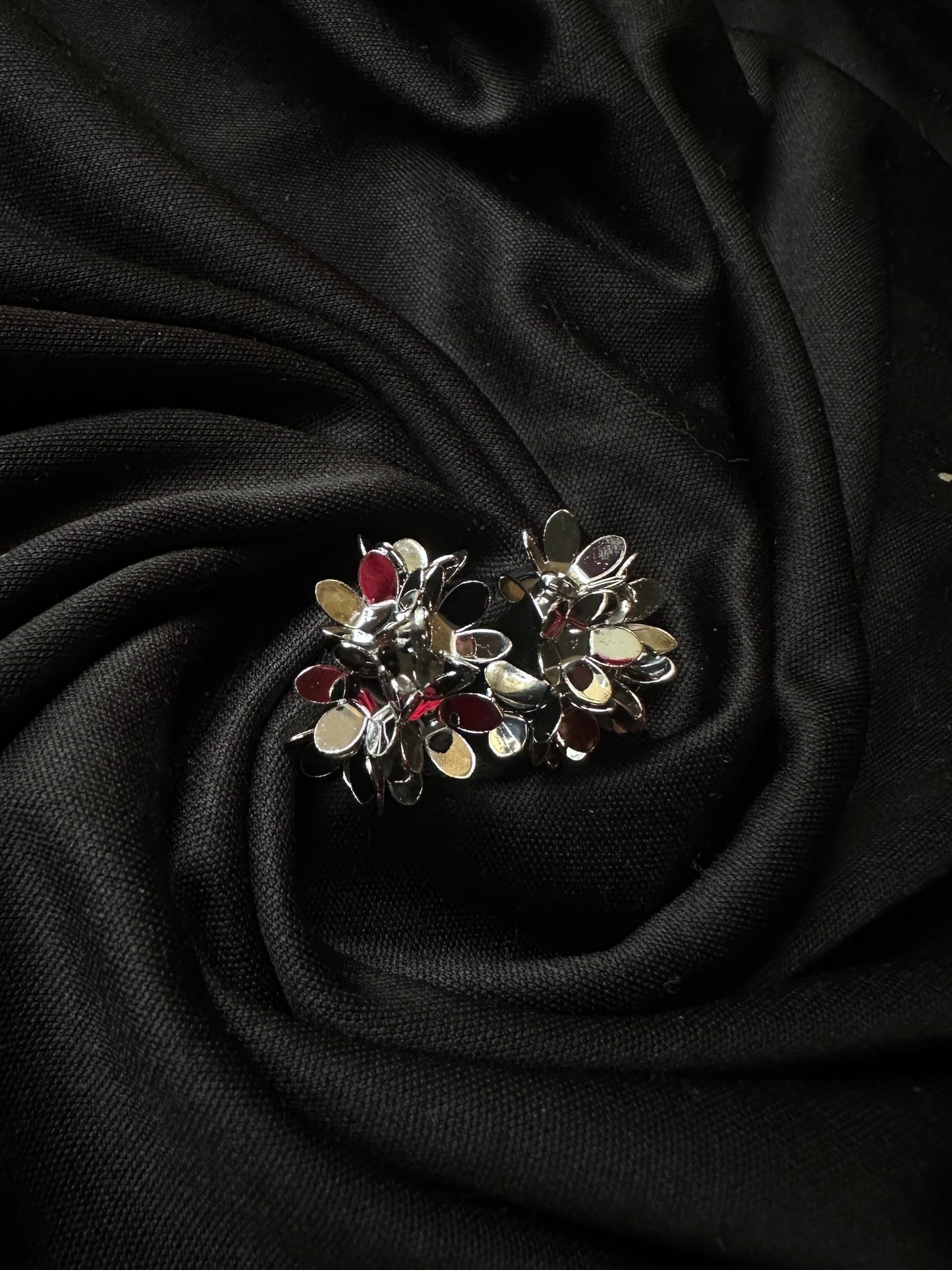 Floral Cluster Statement Earrings