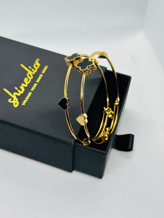 Exquisite Clover Bangles