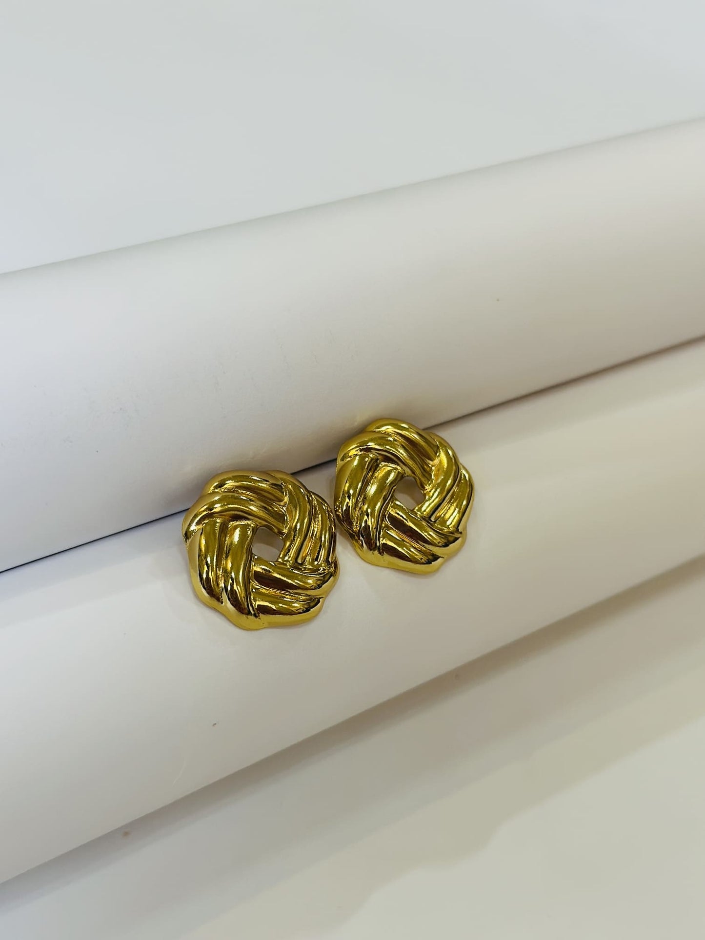 Golden Twist Knot Earrings