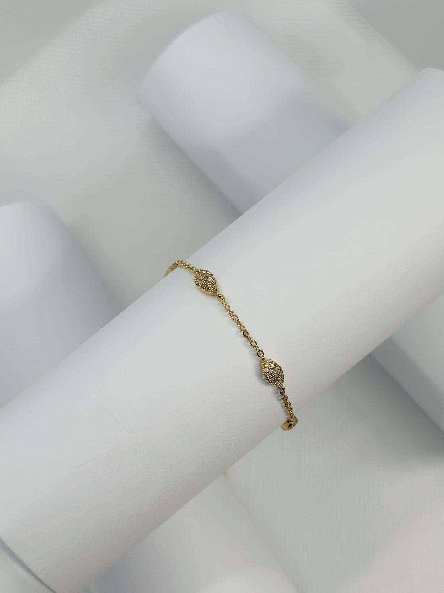 Minimalist Marquise Charm Gold Bracelet