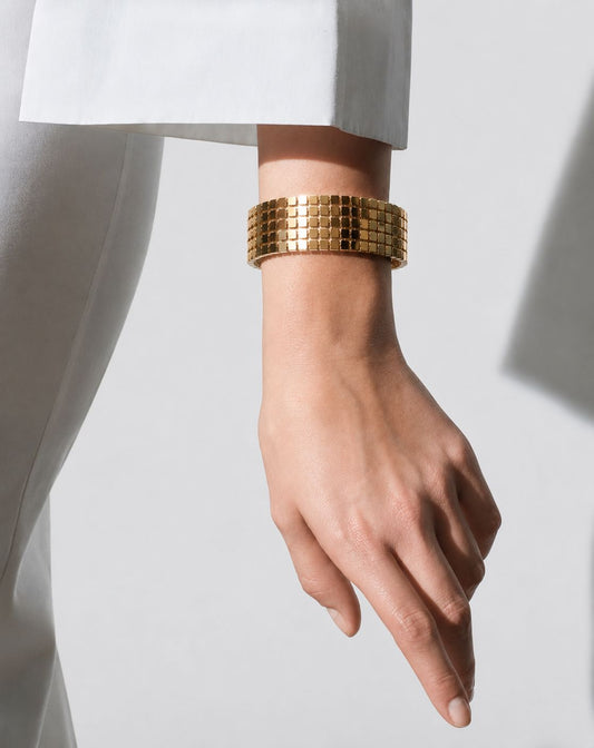 Lustre Grid Cuff Bracelet