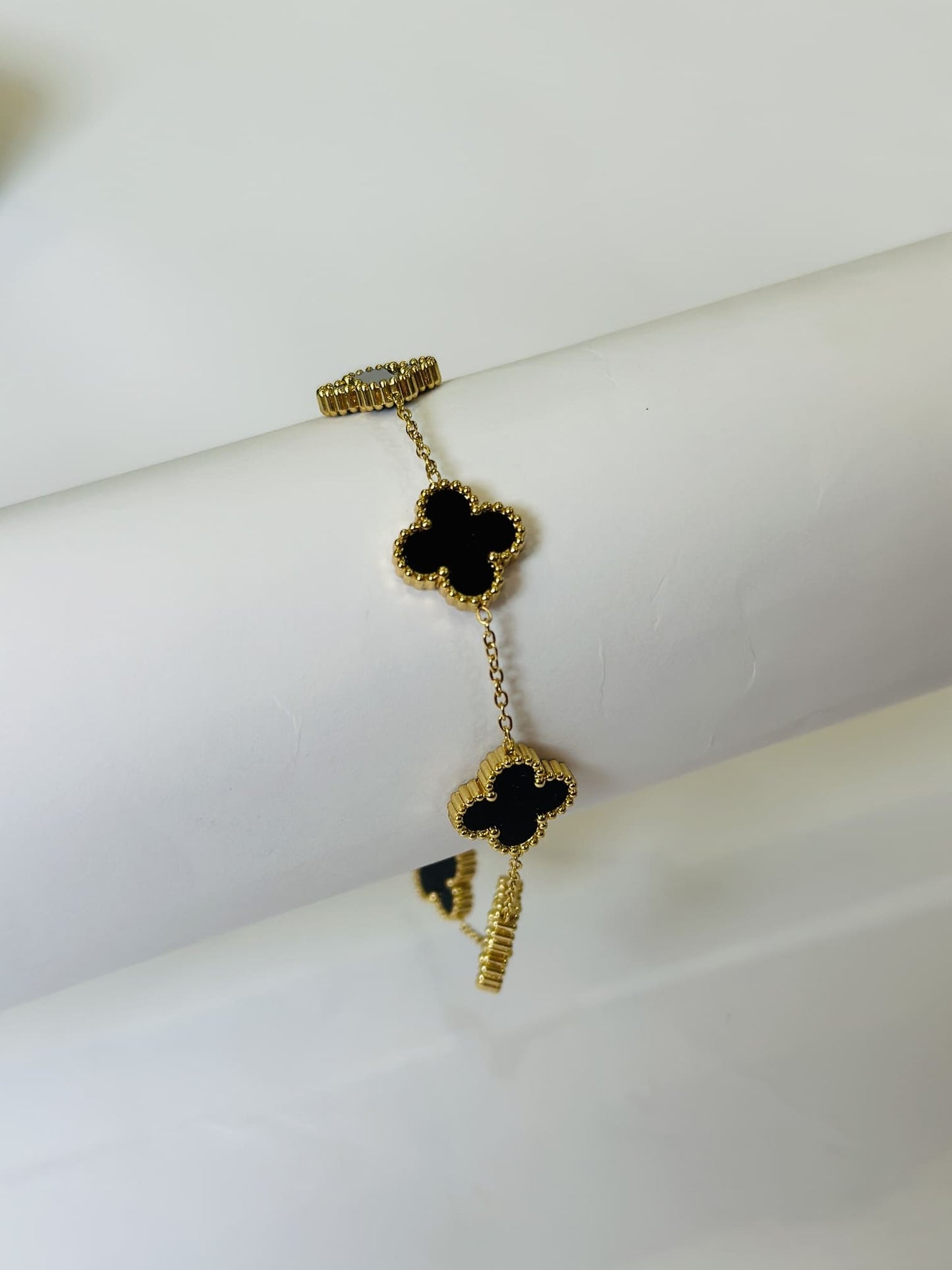 Floral Emblem Link Bracelet