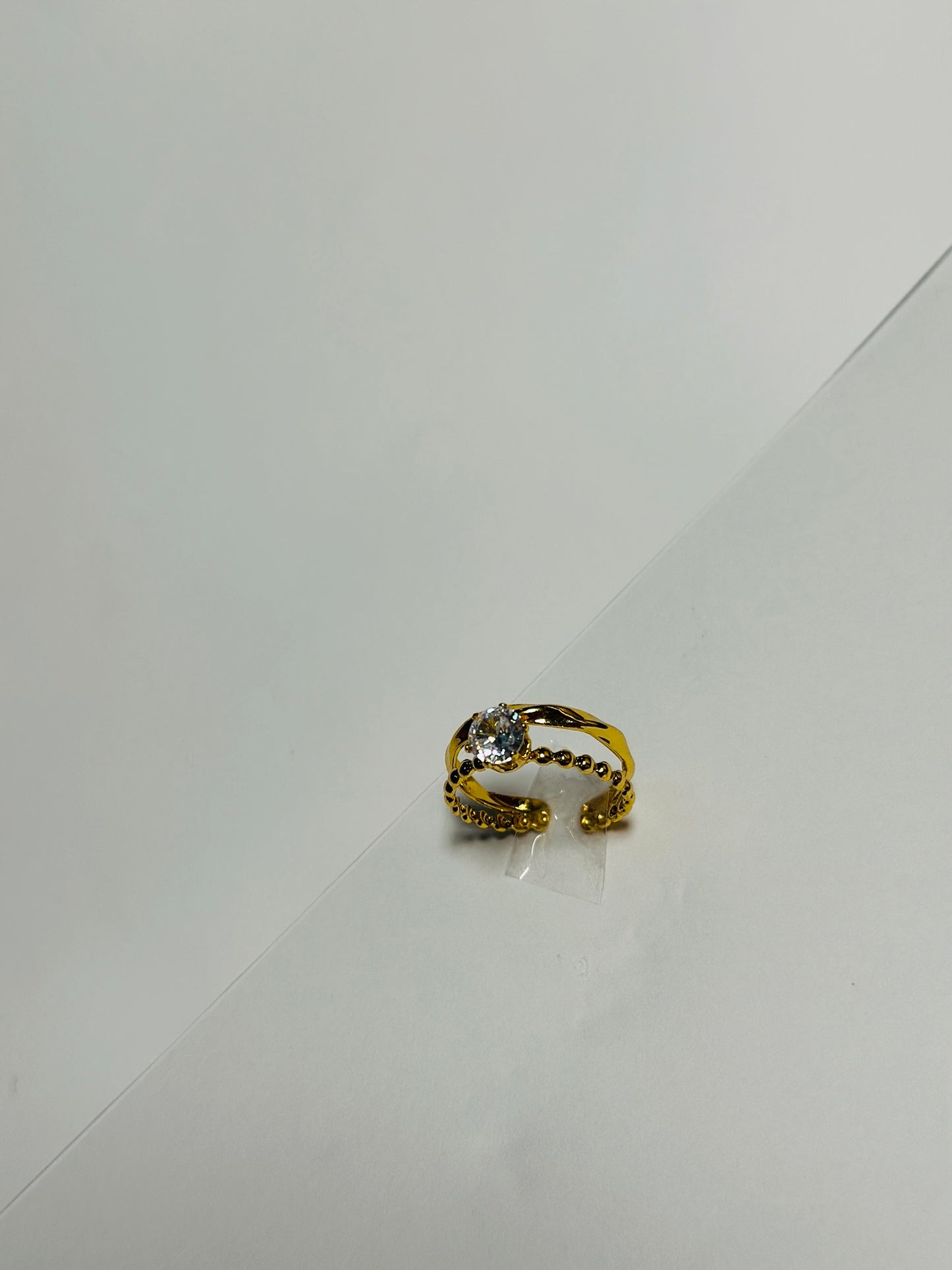 Spiral Gleam Statement Ring
