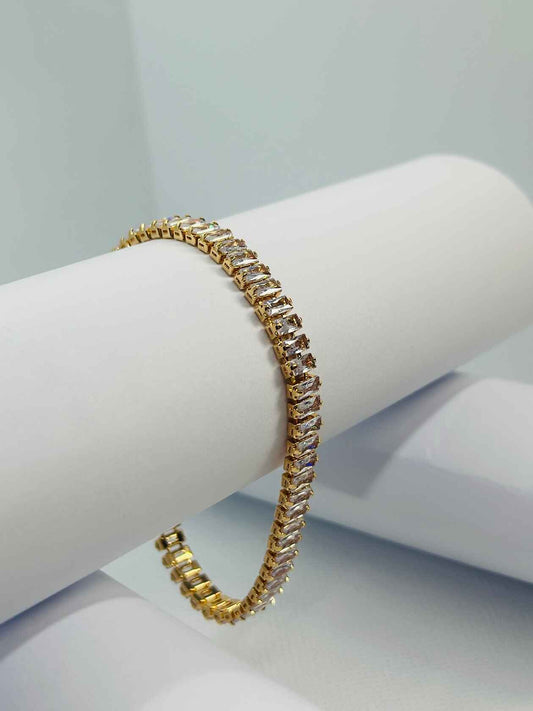 Dazzling Baguette-Cut Tennis Bracelet