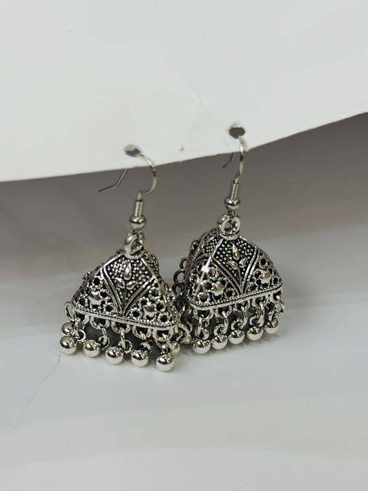 Antique Dome Jhumka Earrings