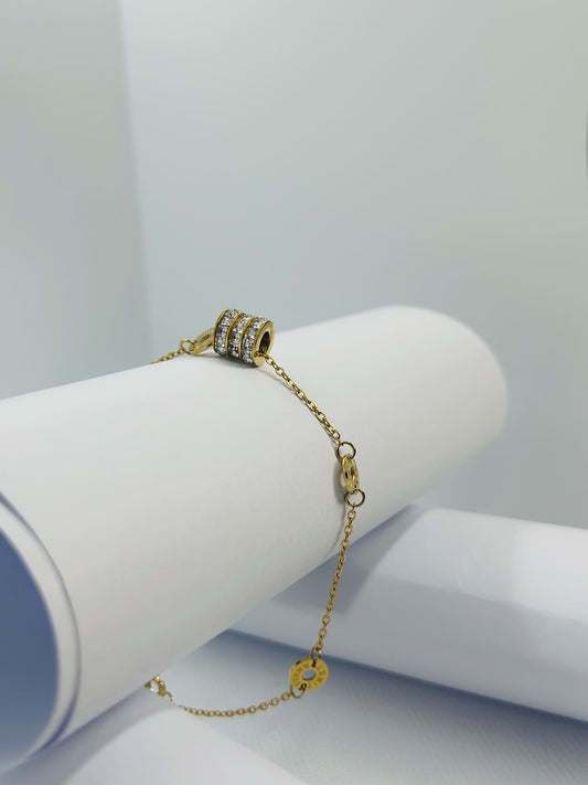 Dazzling Gold Charm Bracelet