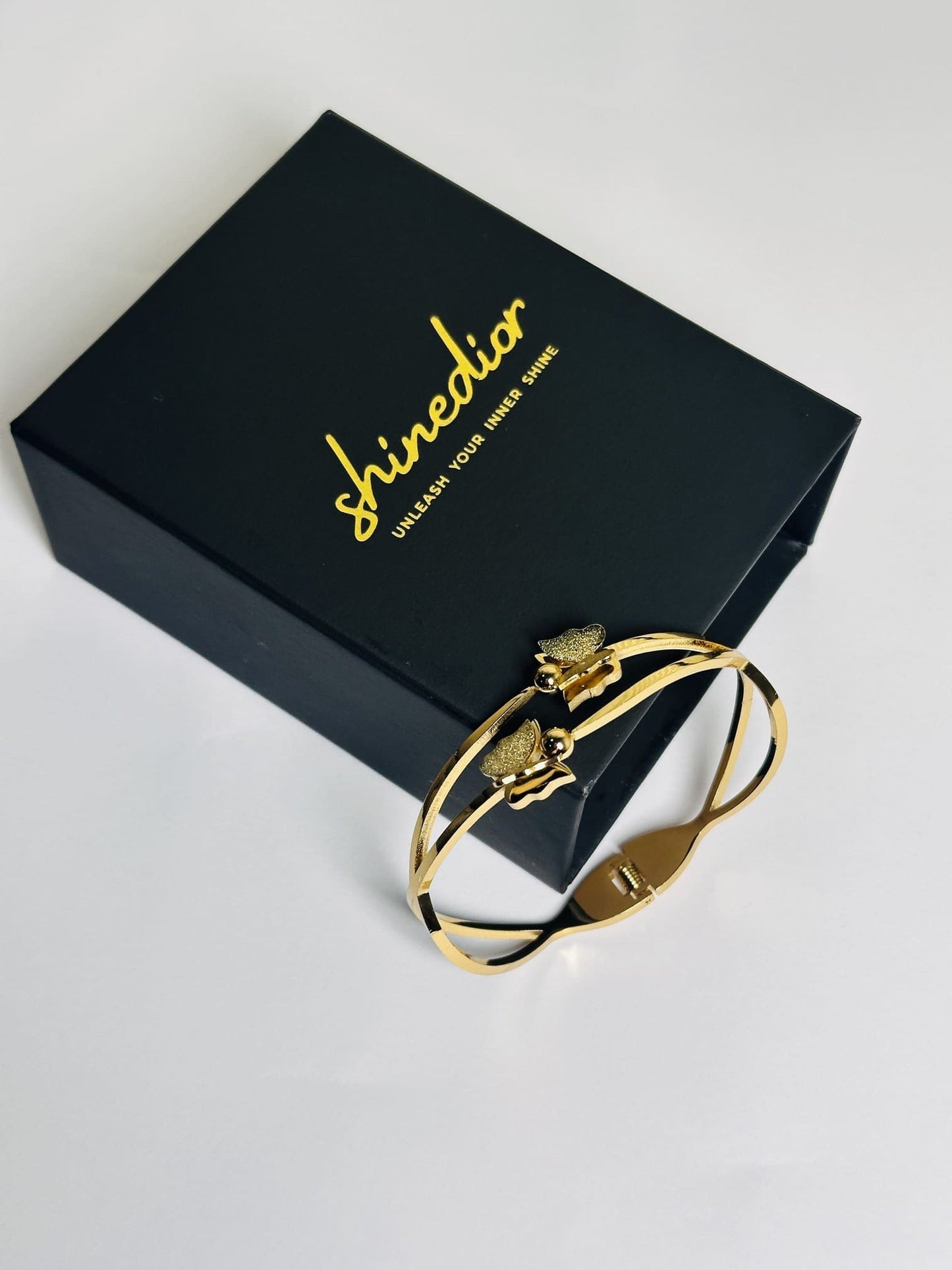 Golden Flutter Butterfly Bangle