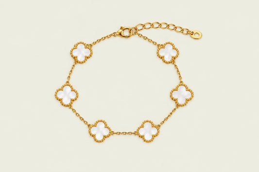 Floral Emblem Link Bracelet