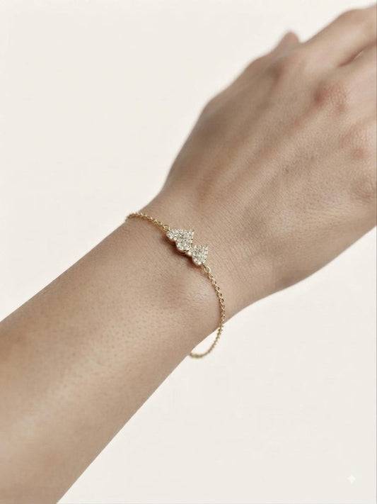 Heart Charm Gold Bracelet