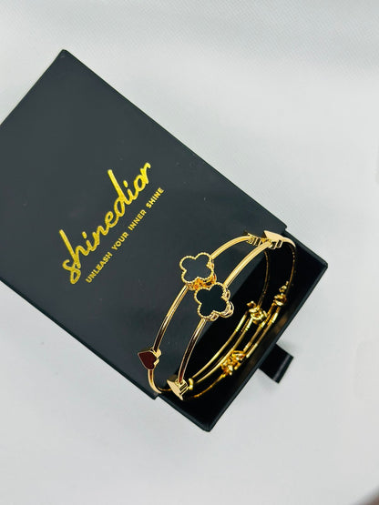 Exquisite Clover Bangles