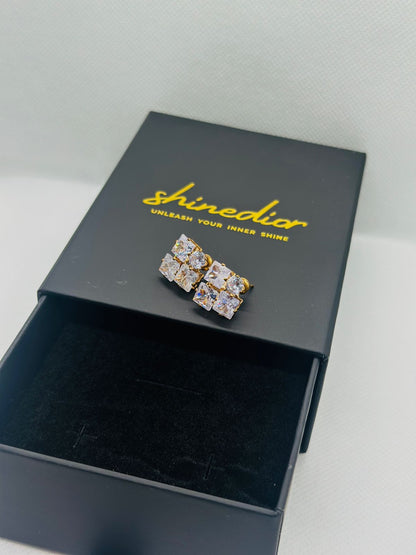 Cluster Sparkle Stud Earrings