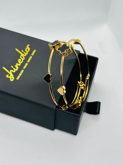 Exquisite Clover Bangles