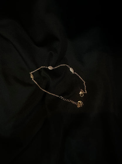 Minimalist Marquise Charm Gold Bracelet