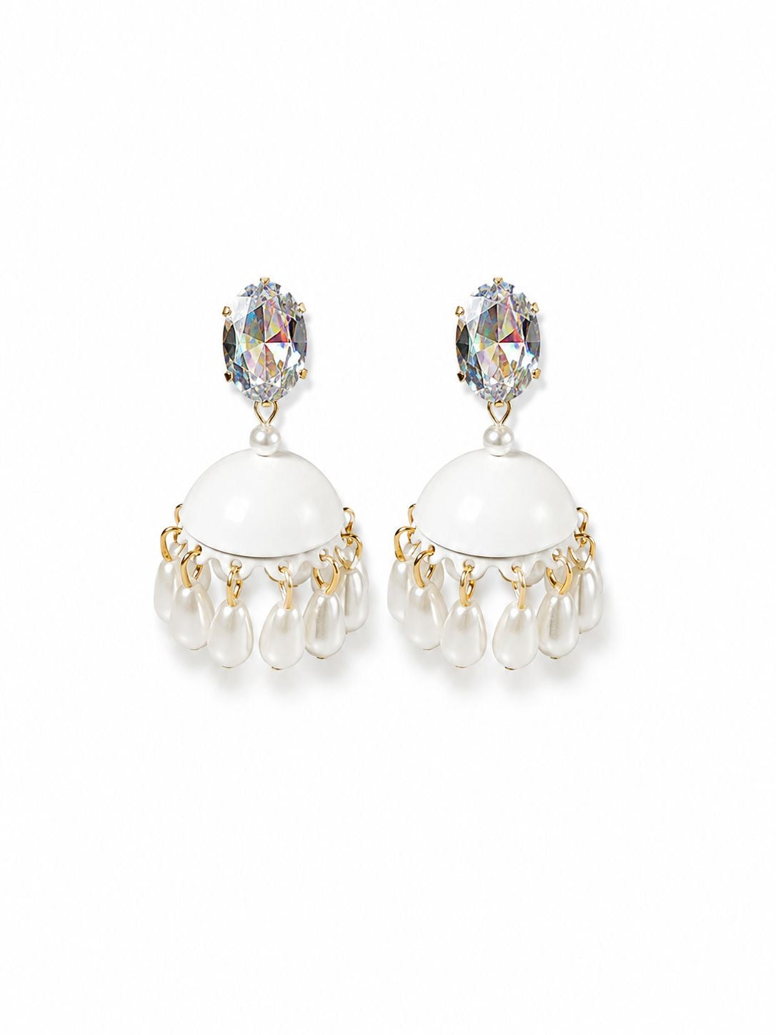 Pearl Drop Glam Jhumkas