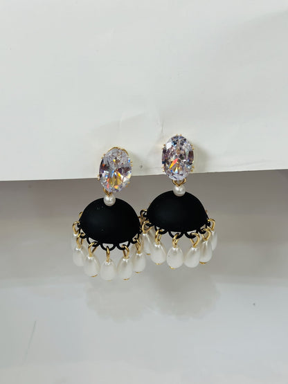 Pearl Drop Glam Jhumkas