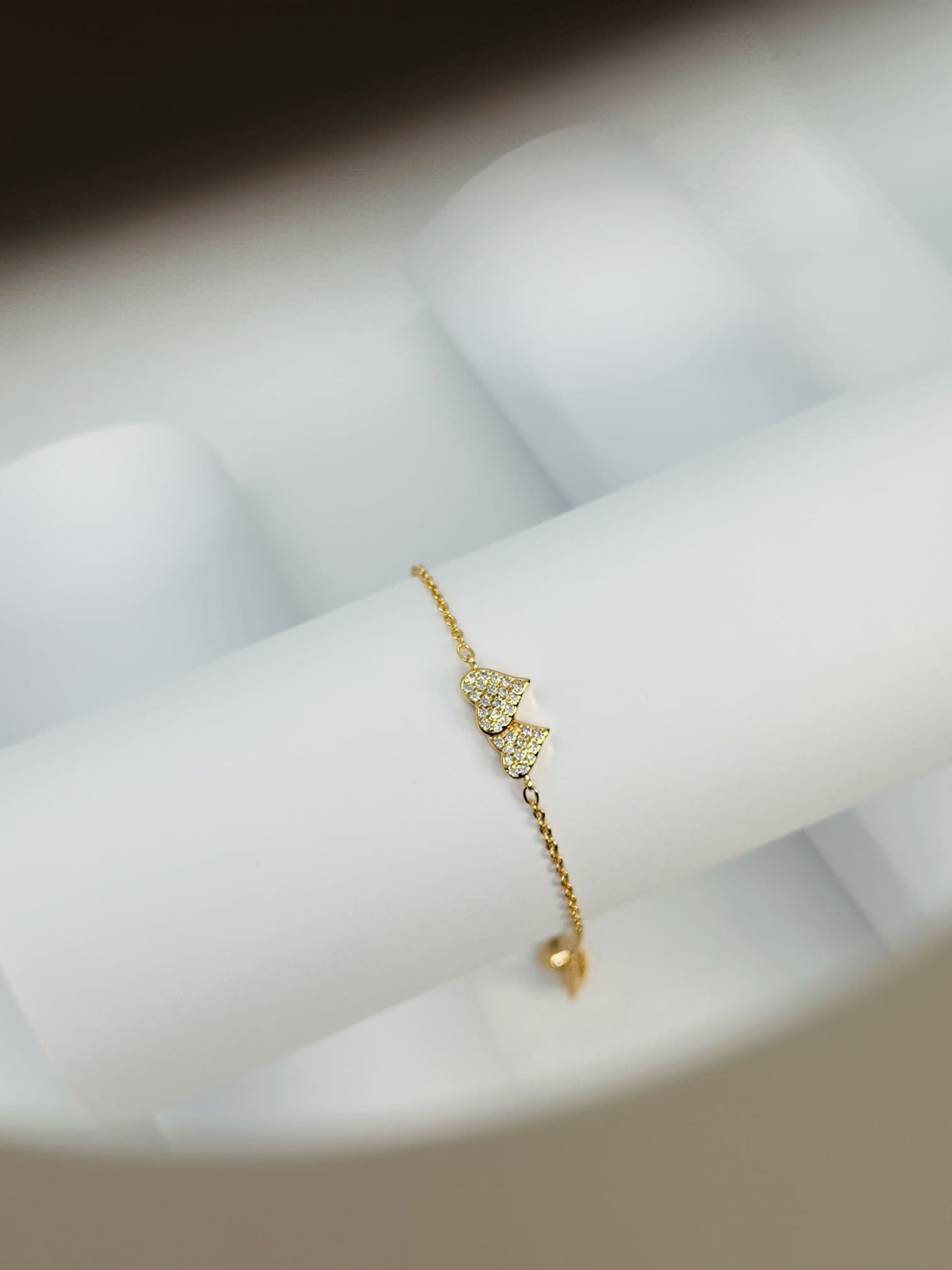 Heart Charm Gold Bracelet