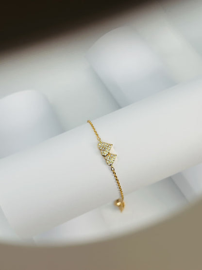 Heart Charm Gold Bracelet