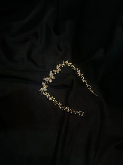Butterfly Vine Gold Bracelet