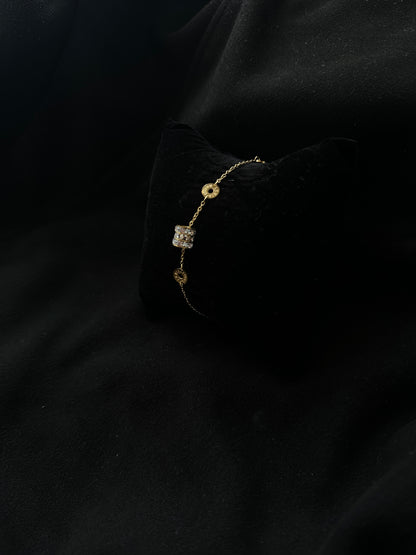 Dazzling Gold Charm Bracelet