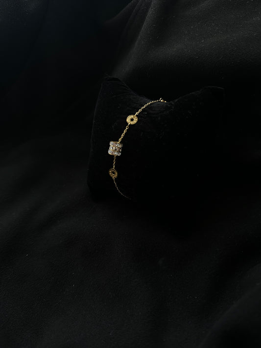 Dazzling Gold Charm Bracelet