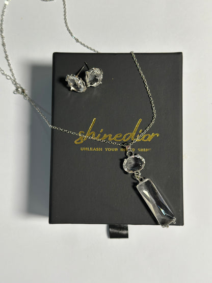 Sleek Cut Pendant Set