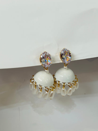 🎁 Pearl Drop Glam Jhumkas (100% off)
