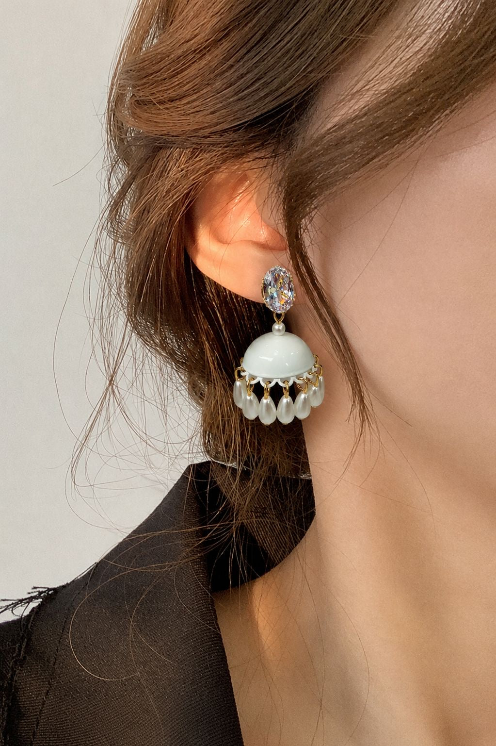 Pearl Drop Glam Jhumkas