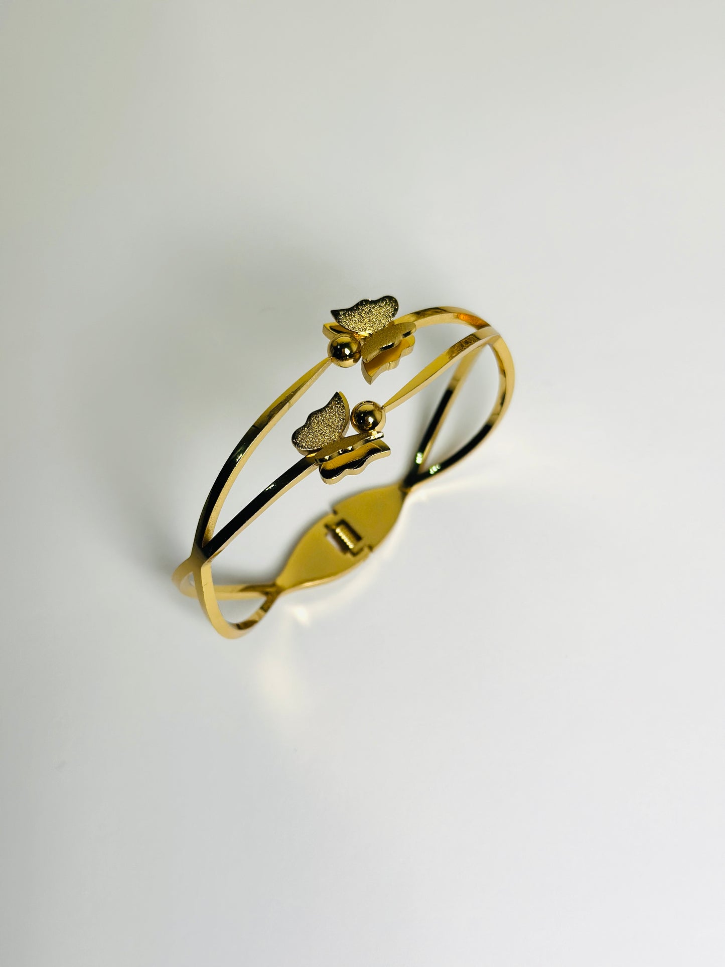 Golden Flutter Butterfly Bangle