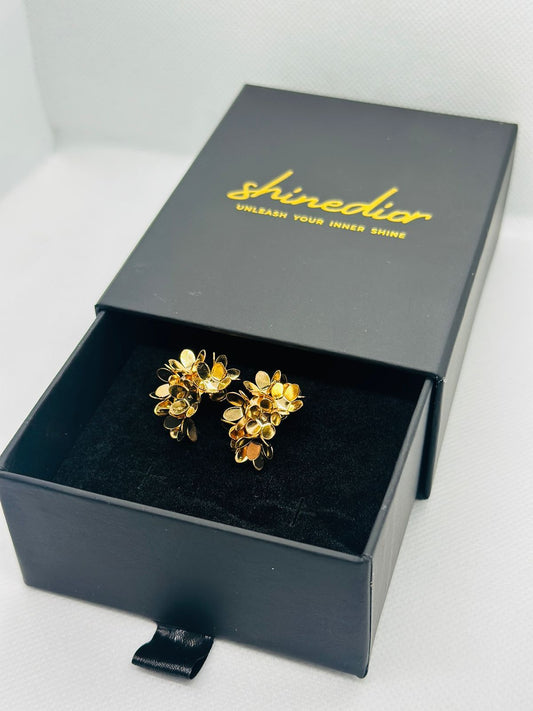 Floral Cluster Statement Earrings