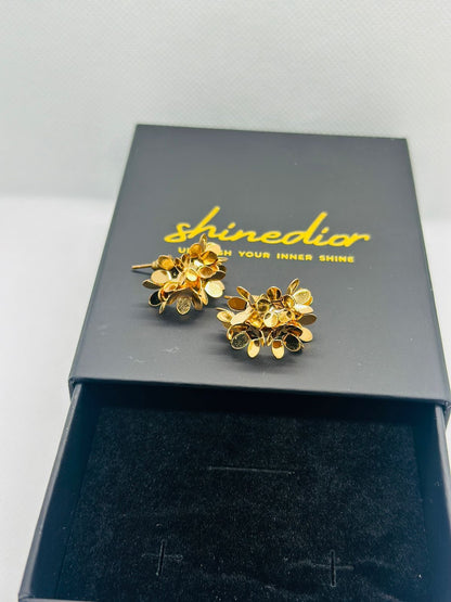 Floral Cluster Statement Earrings