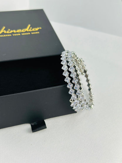 Lustrous Allure Tennis Bangles
