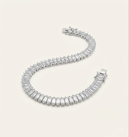 Dazzling Baguette-Cut Tennis Bracelet