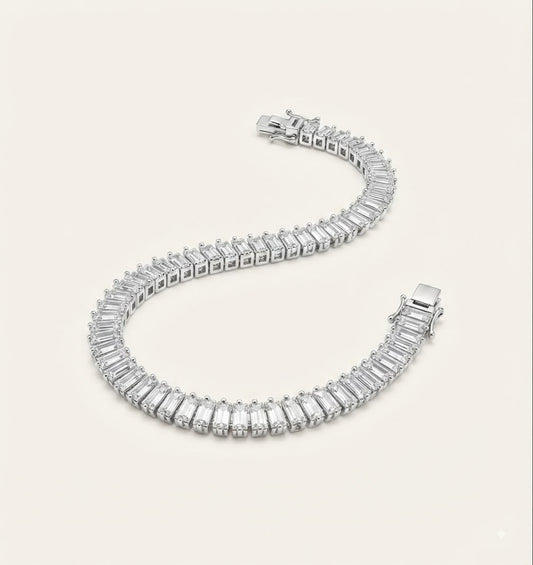 Dazzling Baguette-Cut Tennis Bracelet