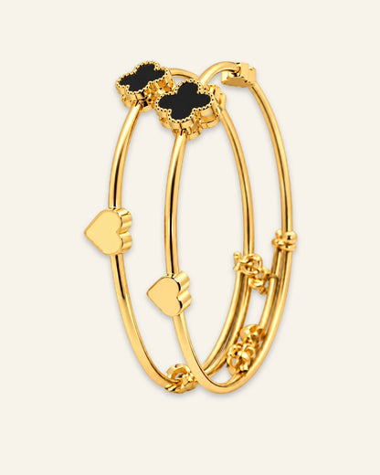 Exquisite Clover Bangles