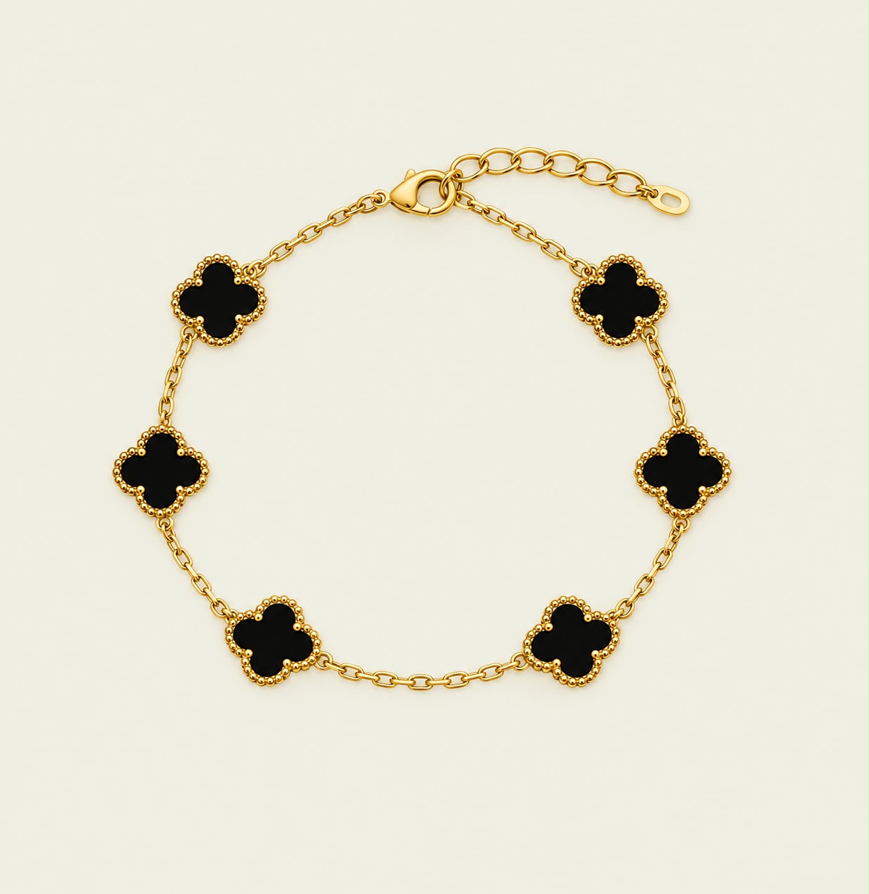 Floral Emblem Link Bracelet