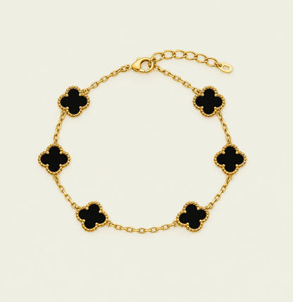 Floral Emblem Link Bracelet