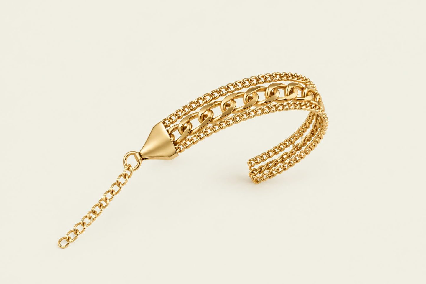 Golden Trinity Chain Bracelet