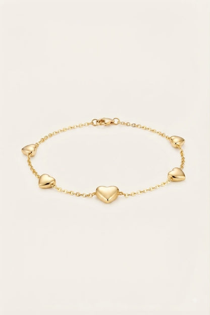 Heart Link Charm Bracelet