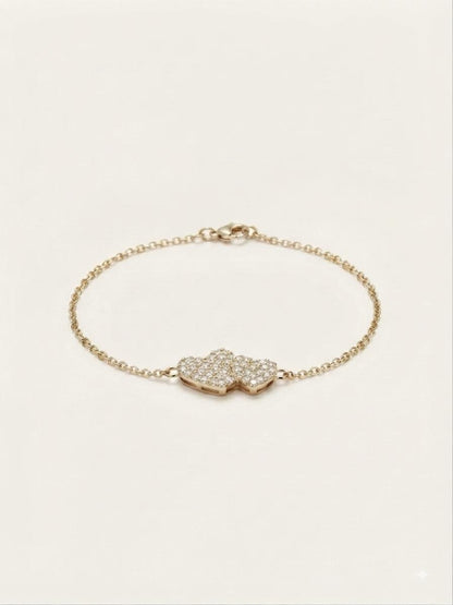 Heart Charm Gold Bracelet