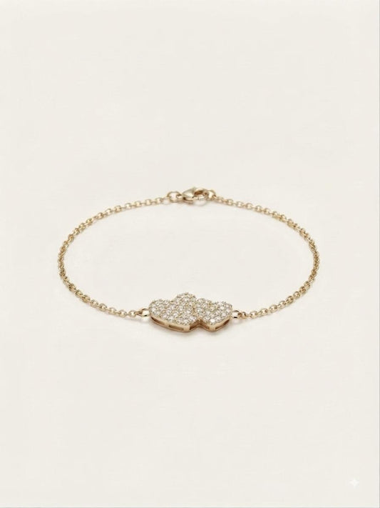 Heart Charm Gold Bracelet