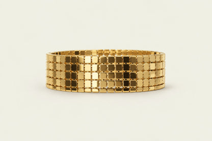 Lustre Grid Cuff Bracelet